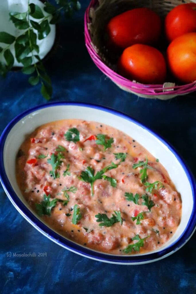 Tomato Pachadi / South Indian Tomato Raita – Masalachilli