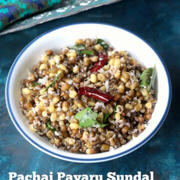 Pachai Payaru Sundal | Green Gram Sundal | Sprouted Moong Sundal