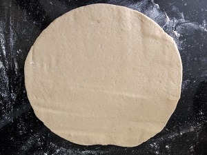 Circular shape bread dough