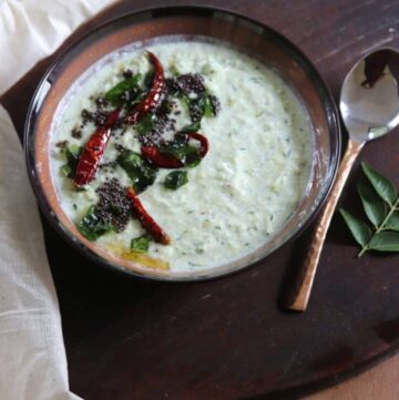 Zucchini Cucumber thayir Pachadi