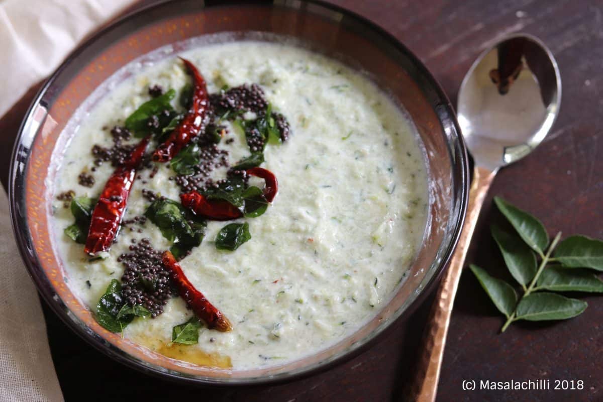 Zucchini thayir pachadi