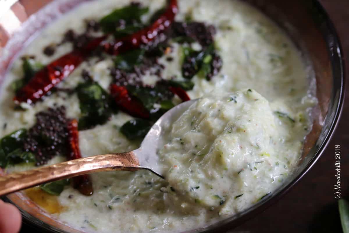 Zucchini And Cucumber thayir pachadi