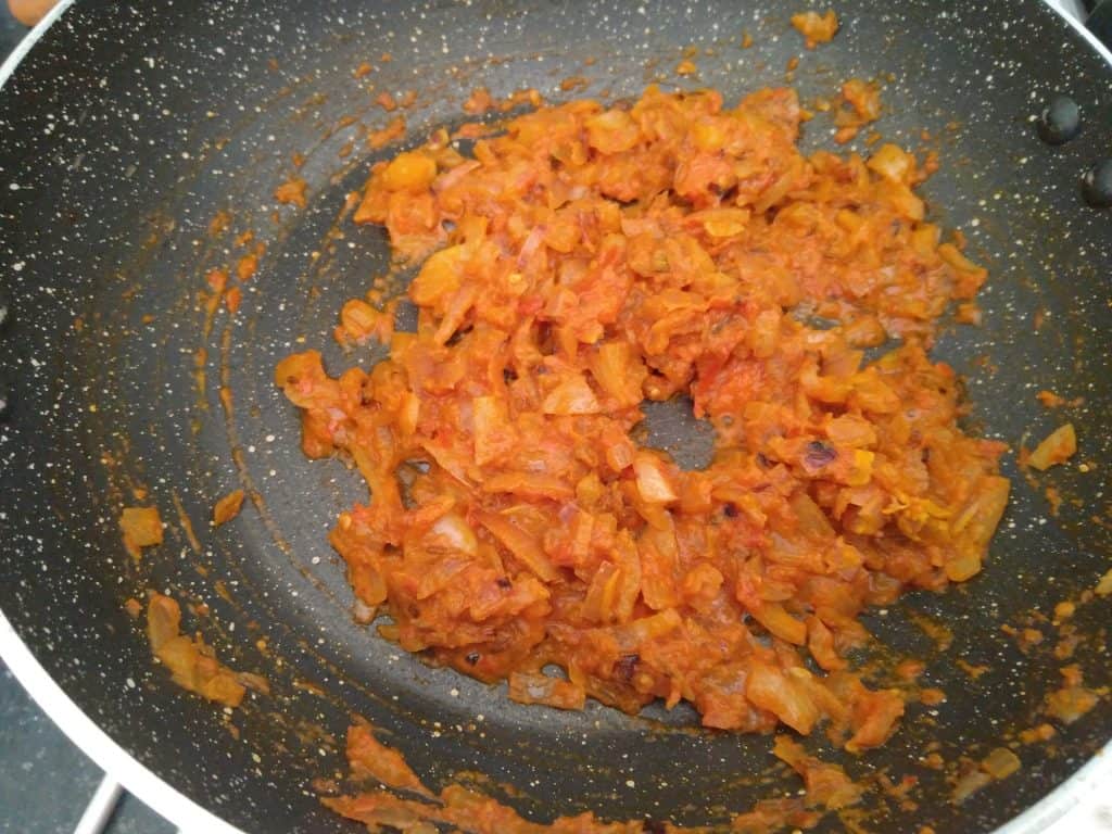 Cooked Onion Tomato Mixture