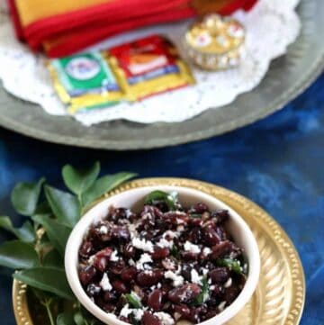 Rajma sundal or Pavala Moochai Sundal