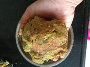 Stuffing for the Potato Peas Paratha is ready