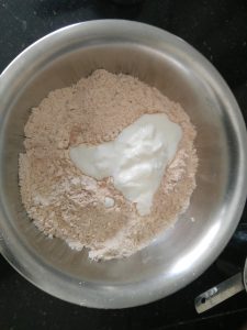 Yogurt added to the flours - Wheat and Besan
