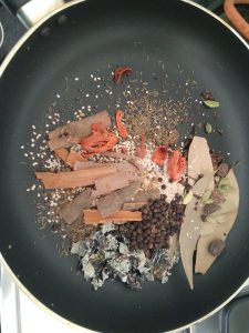 Cool the Roasted Whole Masala for grinding