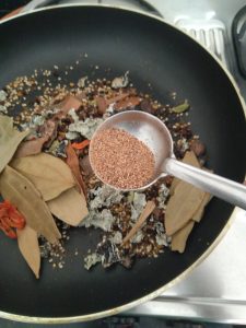 Adding nutmeg powder