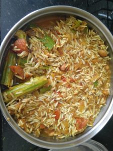 Maharashtrian Masale Bhat in pressure cooker