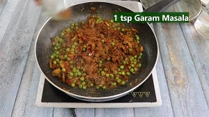 garam masala added to the mushroom curry