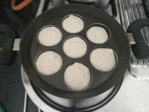 Urad dal vadai cooked in appe pan