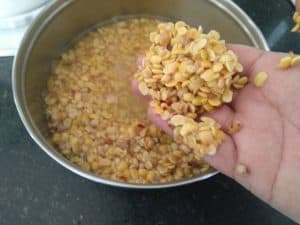 Soaked Tur dal for Ambat Goad Varan