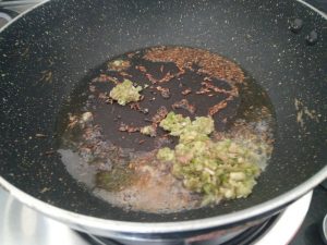 Tempering for the Ambat Goad varan recipe