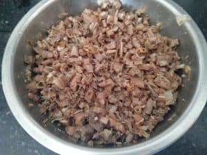 Vazhaipoo Pressure Cooked with salt and turmeric