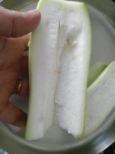 Scoop the centre (seeds etc)