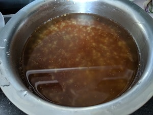 Soaked Ragi seeds and Rice