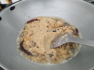 Adding the ginger paste