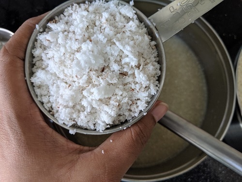 Freshly grated coconut