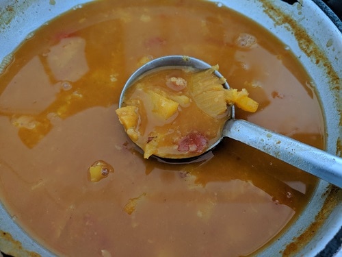 Pineapple Rasam simmering