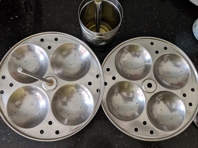 Greased Idli Plates