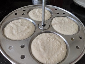 Millet Idli Batter ready to steam