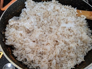 Cooked Rice for Tomato Rice