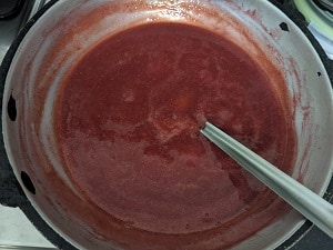 Puree thickening with the sugar