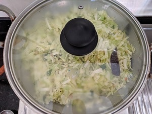 Cover and cook the cabbage