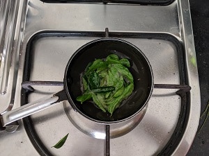 Tempering for Carrot pachadi