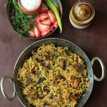 Mushroom Rice Recipe Indian