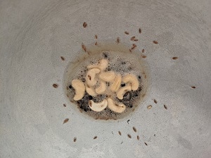 ghee tempering for varagu arisi ven pongal
