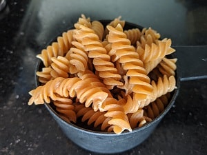 Whole wheat fusilli pasta