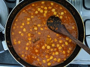Chana Masala is ready to serve