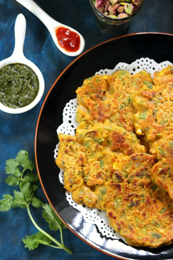 Sattu Vegetable Pancakes