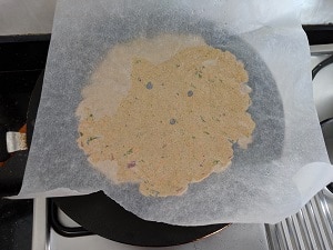 Cooking on hot griddle