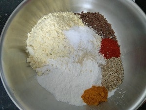 Ingredienser til Sattu-pandekager