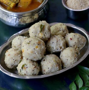 Millet Kozhukattai served with Sambar