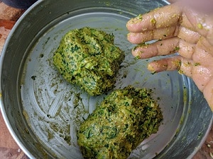 Dividing the dough into equal portions
