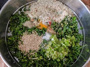 Ingredients for Kothimbir Vadi 
