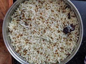 Pressure cooked Jeera Rice