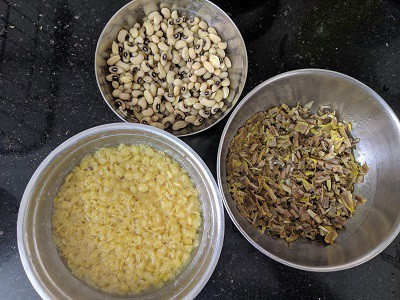All ingredients pressure cooked for Kootu