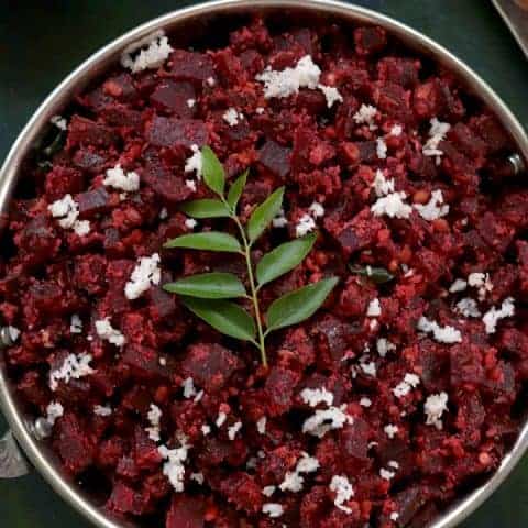 Beetroot Thoran (Kerala Style Beet Stir Fry with Coconut) – Masalachilli