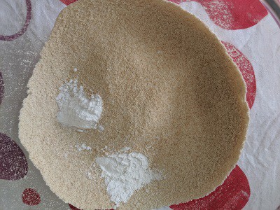 Whole wheat flour with baking soda and powder