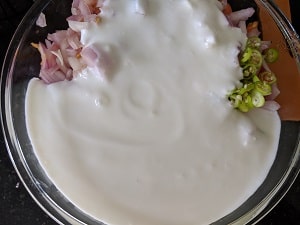 Fresh Yogurt with mixed vegetables