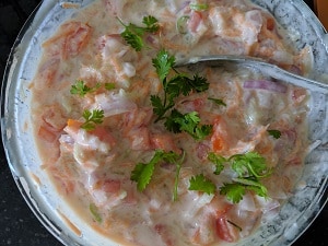 Veg Raita is ready to serve