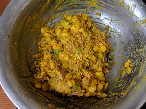 Pakoda batter is ready to air fry