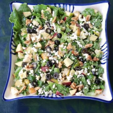 Pear Salad with Feta Cheese, Apples and Walnuts