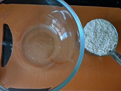 Measure and keep the whole wheat flour aside for baking banana bread
