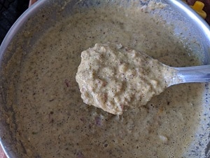 The sprouts chilla batter is ready