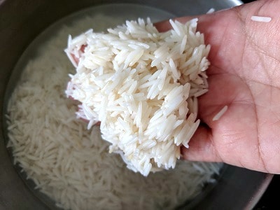 Soaked Basmati Rice